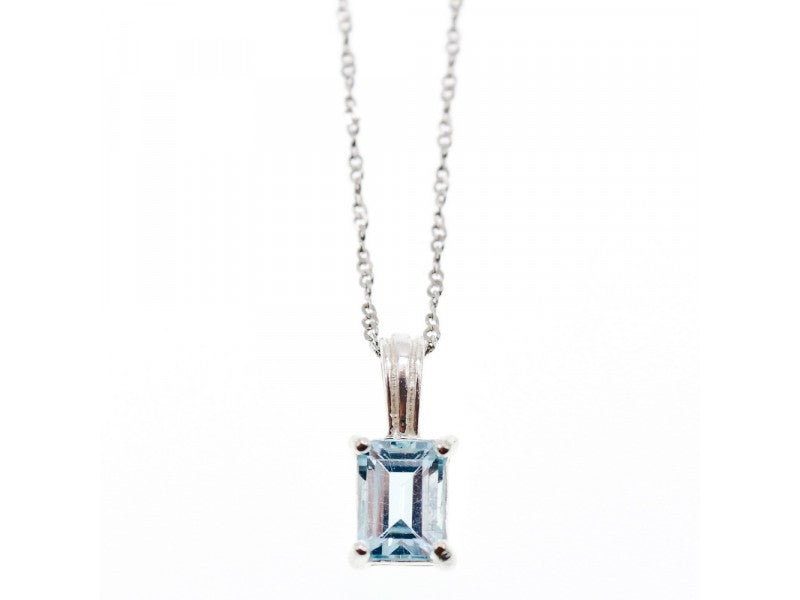 925 Sterling Silver Topaz Chain With Pendant