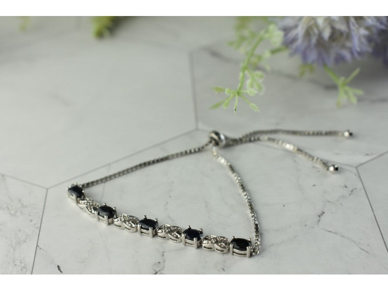 925 Sterling Silver Spinel Bracelet