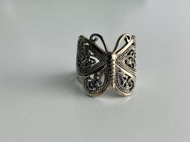 925 Sterling Silver CZ "Butterfly" Ring Size 7