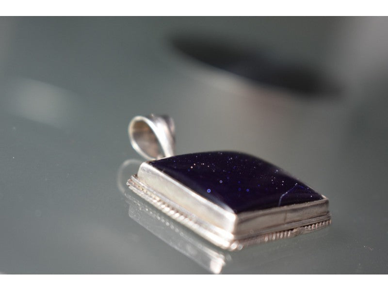 925 Sterling Silver Sodalite Pendant