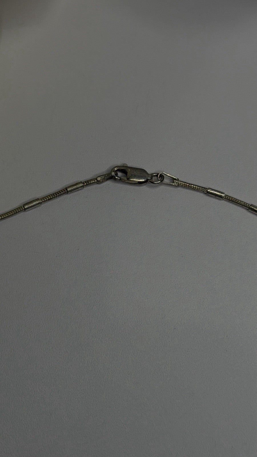 Minimalist 925 Sterling Silver Snake Chain Necklace Vintage Italian Style