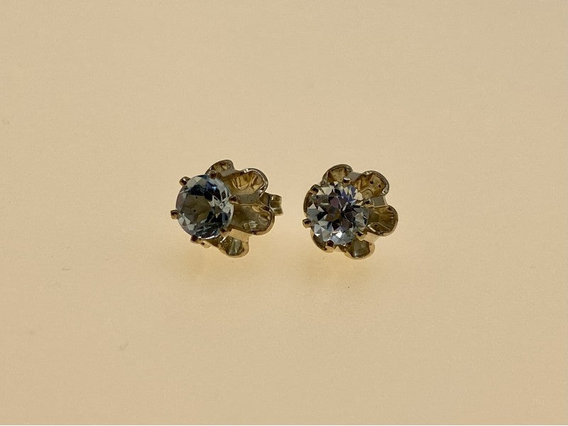 925 Sterling Silver Blue Spinel Stud Earrings