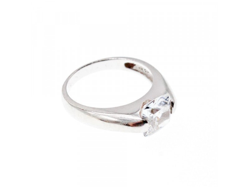 925 Sterling Silver CZ Ring Size 6.5