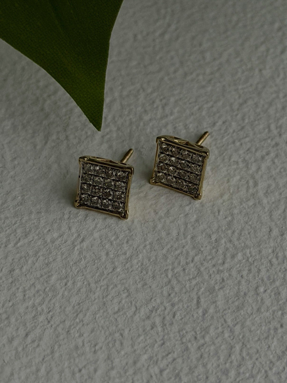 10K Yellow Gold 0.50 ctw Diamonds Stud Earrings