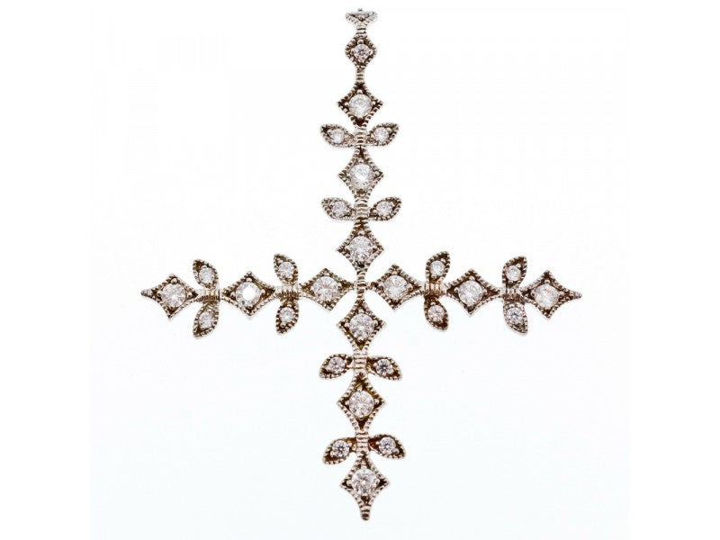 925 Sterling Silver CZ "Snowflake" Pendant