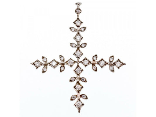 925 Sterling Silver CZ "Snowflake" Pendant