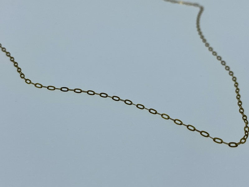 925 Sterling Silver Gold Plated Chain Italy 18.1 In