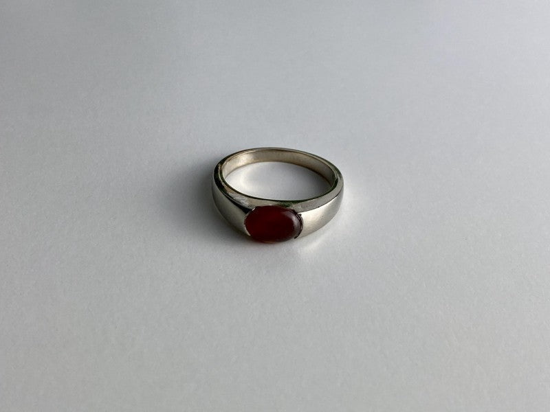 Vintage 925 Sterling Silver Agate Ring Size 7.25