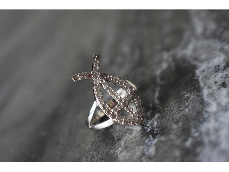 925 Sterling Silver Goshenite Ring Size 6.5