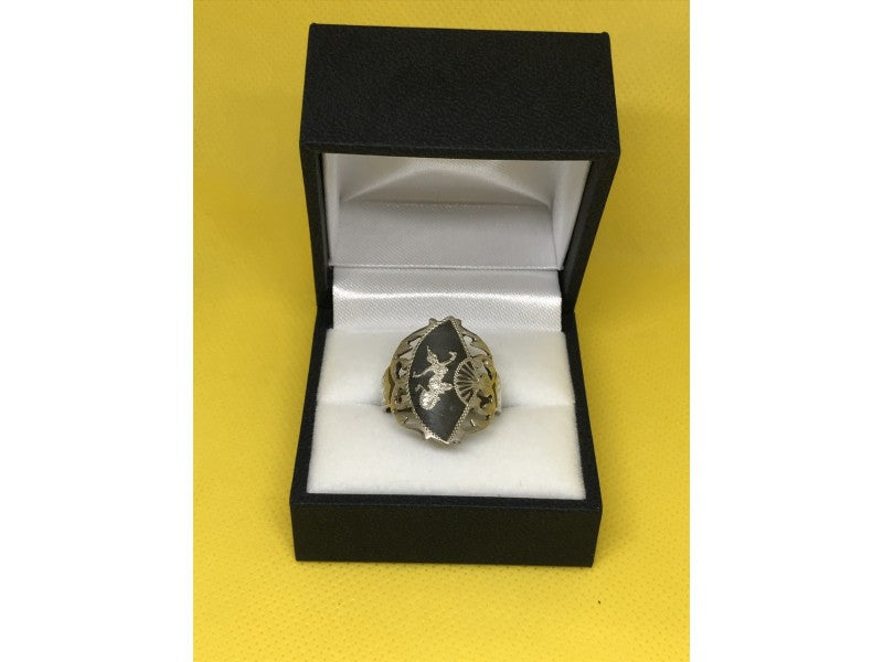 Vintage 925 Sterling Siamese Silver Ring Size 8.5