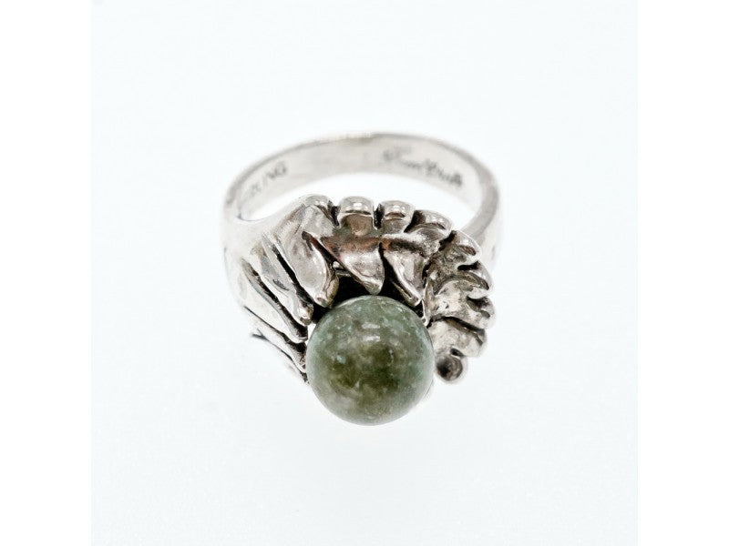 925 Sterling Silver Jasper Ring Size 6.5