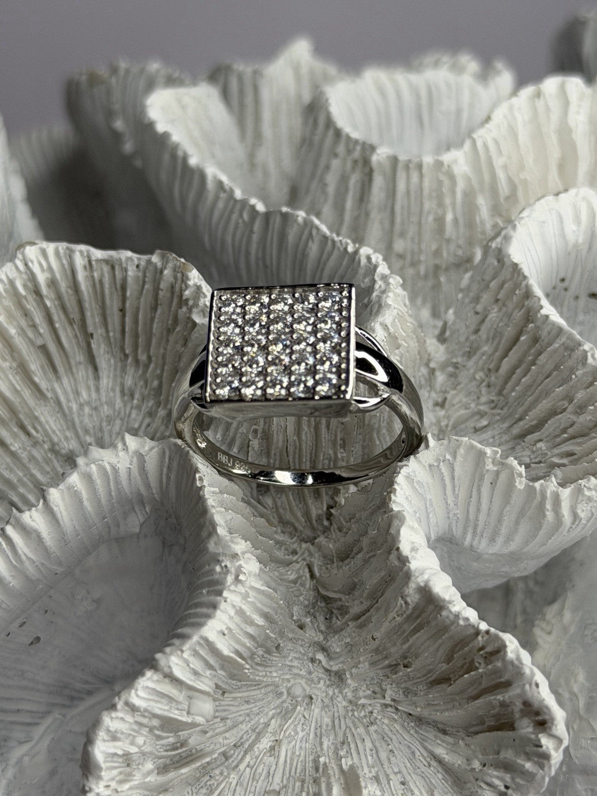 BBJ 925 Sterling Silver Cz Ring Size 10