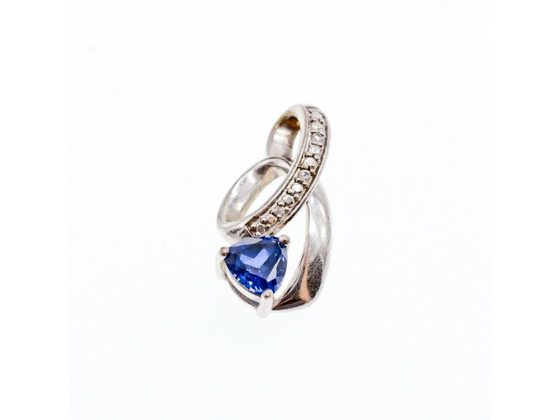 925 Sterling Silver London Blue Topaz Pendant