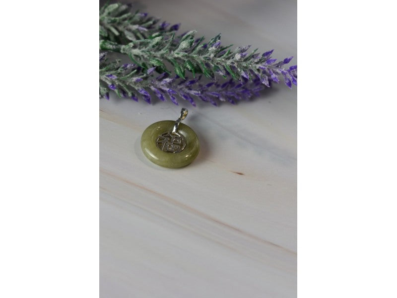 925 Sterling Silver Jadeite Pendant