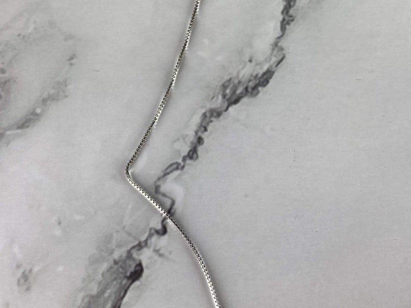 925 Sterling Silver White Topaz Chain With Cross Italy