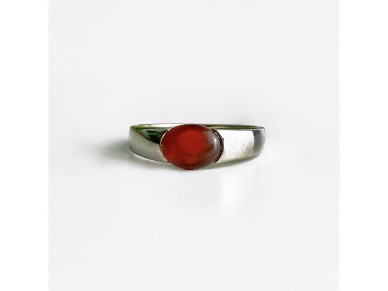 Vintage 925 Sterling Silver Agate Ring Size 7.25