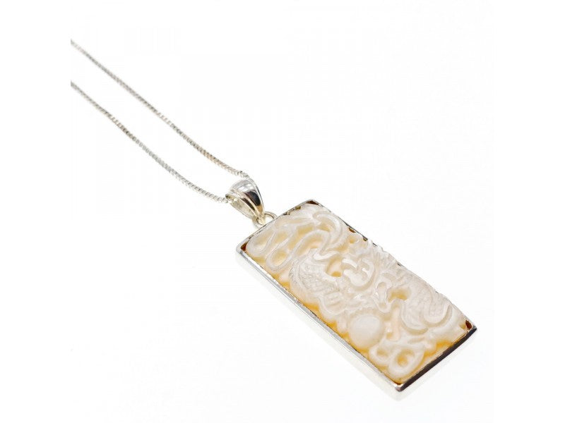 925 Sterling Silver Ivory Chain With Pendant