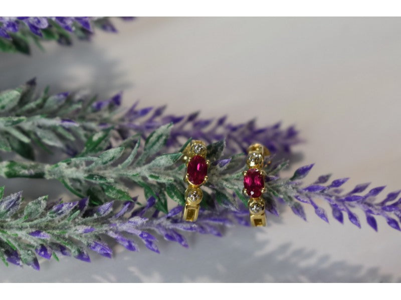 925 Sterling Silver Gold Plated Pink Topaz Stud Earrings