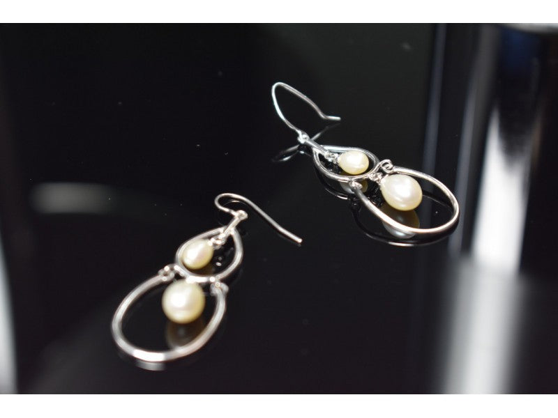 925 Sterling Silver Pearls Earrings