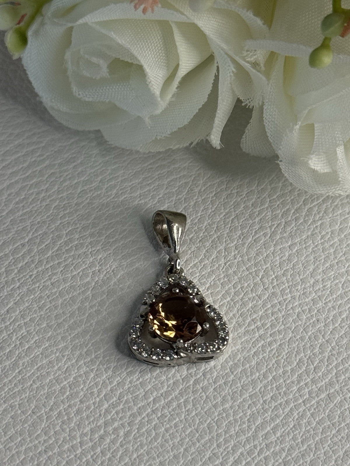 925 Sterling Silver Spinel & Beryl Pendant Length 0.95 Inch
