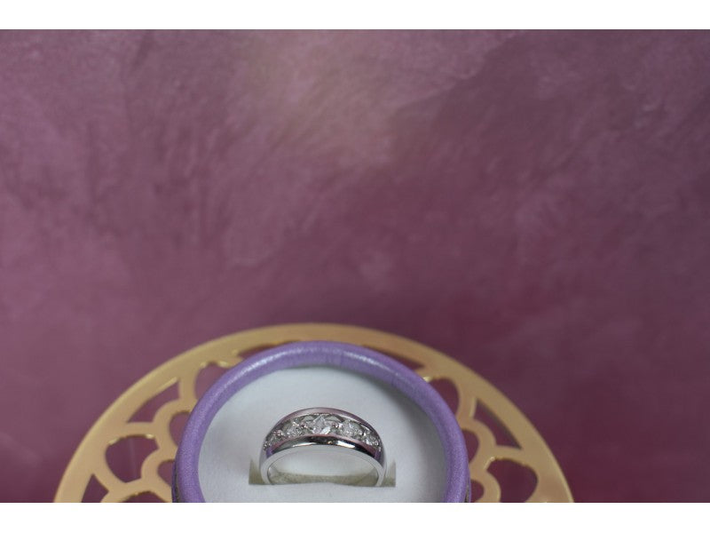 925 Sterling Silver CZ Band Ring Size 9.75