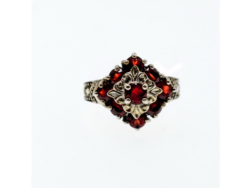 925 Sterling Silver Spessartine Ring Size 5.5