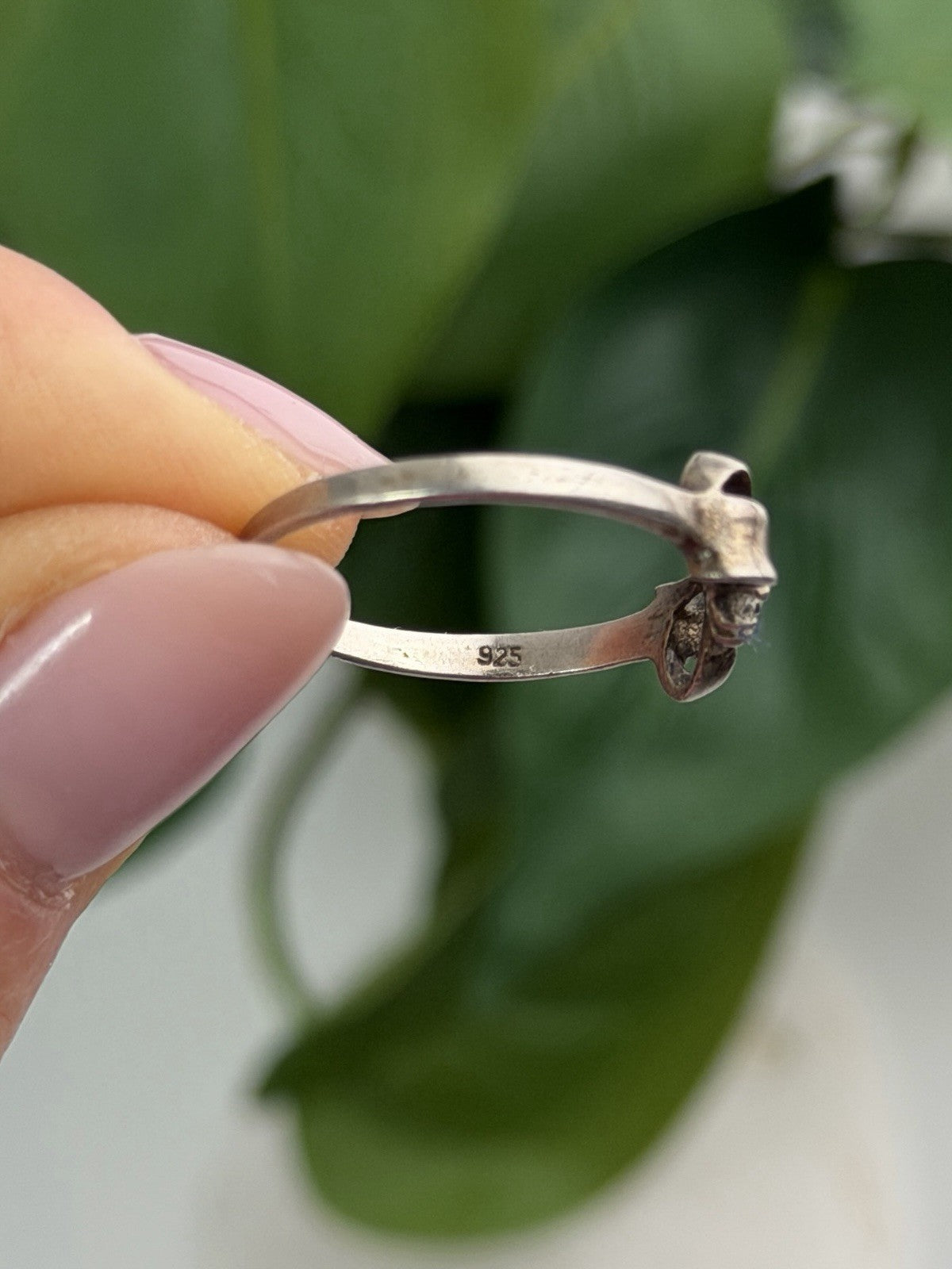 925 Sterling Silver Bow Cz Ring Size 8