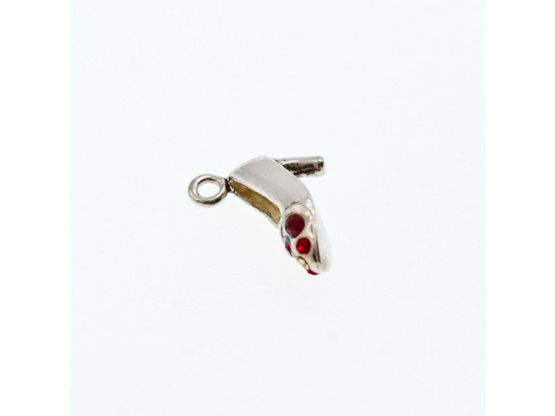 925 Sterling Silver Garnet & Heliodor "Shoe" Pendant