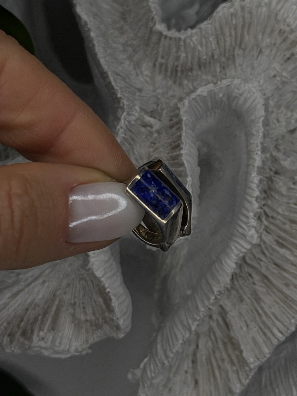 Vintage 925 Sterling Silver Sodalite Earrings