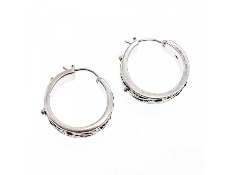 925 Sterling Silver Pink Spinel & Black Enamel Earrings