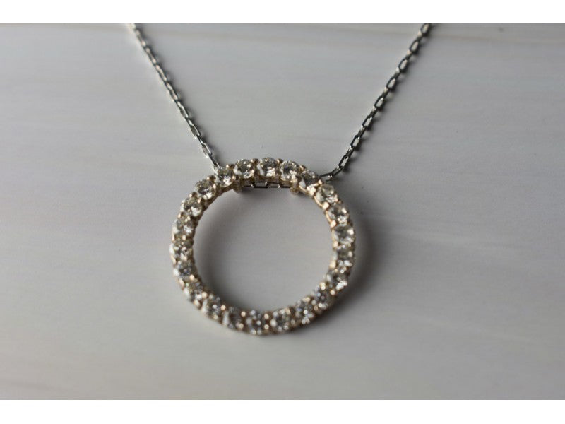 925 Sterling Silver CZ Chain With Pendant