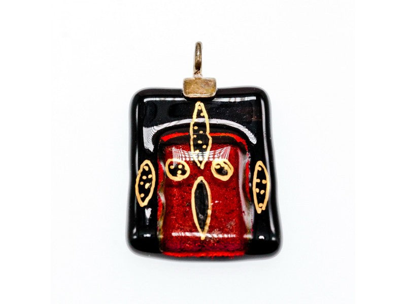 925 Sterling Silver Jewel Stone Enamel Pendant