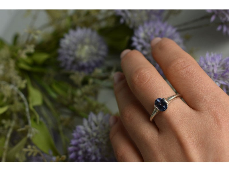925 Sterling Silver Spinel Ring Size 9.5