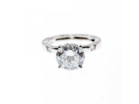 925 Sterling Silver CZ Ring Size 6