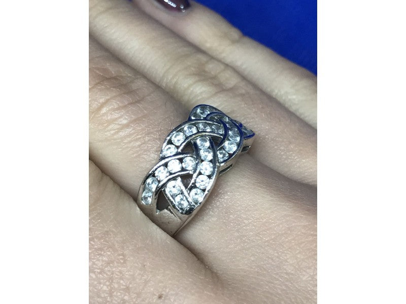 925 Sterling Silver CZ Ring Size 8.5