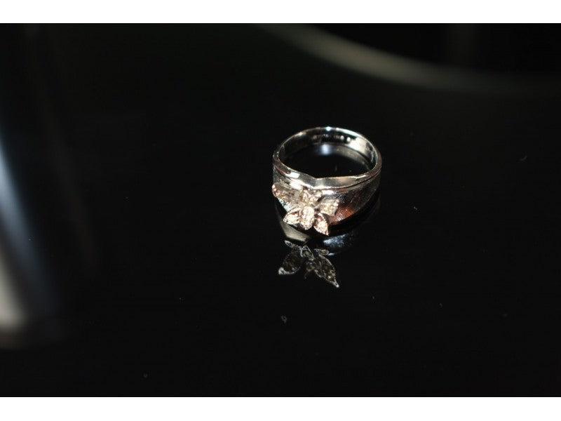 925 Sterling Silver CZ "Butterfly" Ring Size 9