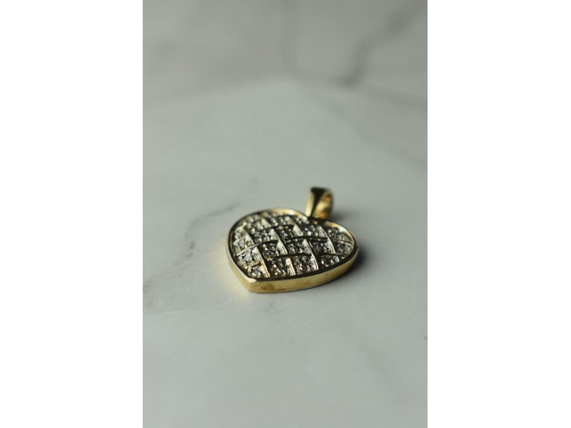 925 Sterling Silver Gold Plated "Heart" Pendant