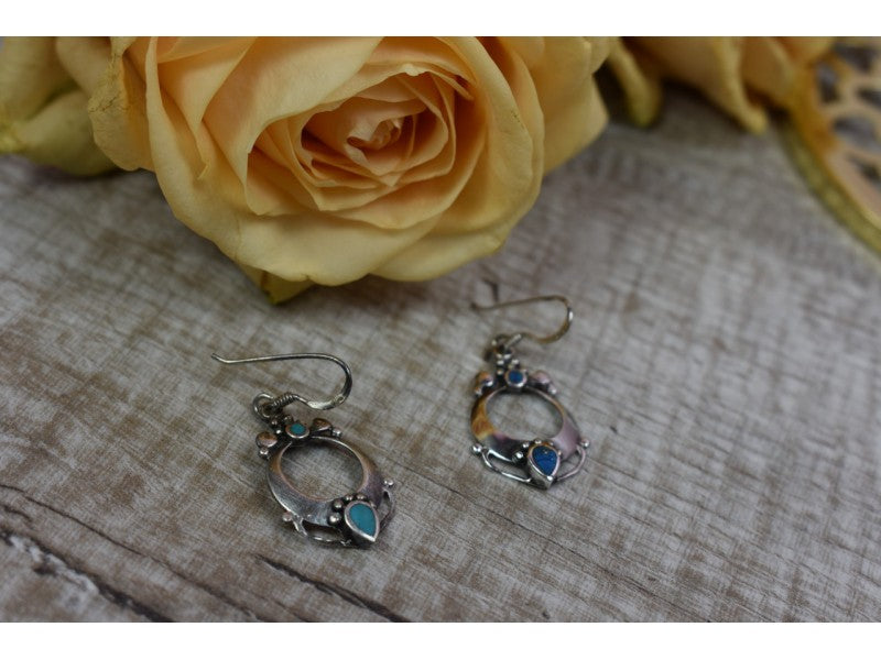 Handmade 925 Sterling Silver Turquoise Earrings