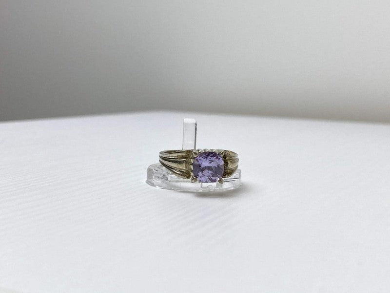 Vintage 925 Sterling Silver Amethyst Ring Size 11.75