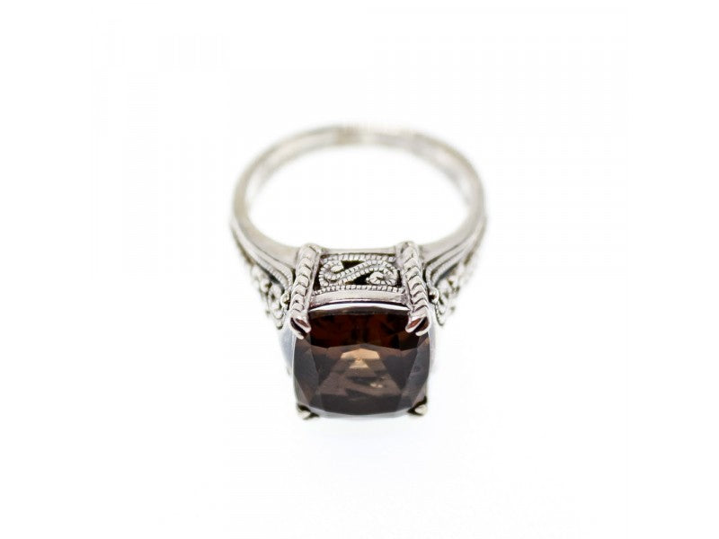 925 Sterling Silver Hessonite Ring Size 6