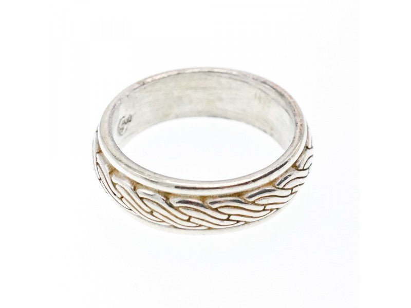 Men'S 925 Sterling Silver Band Ring Size 12.5