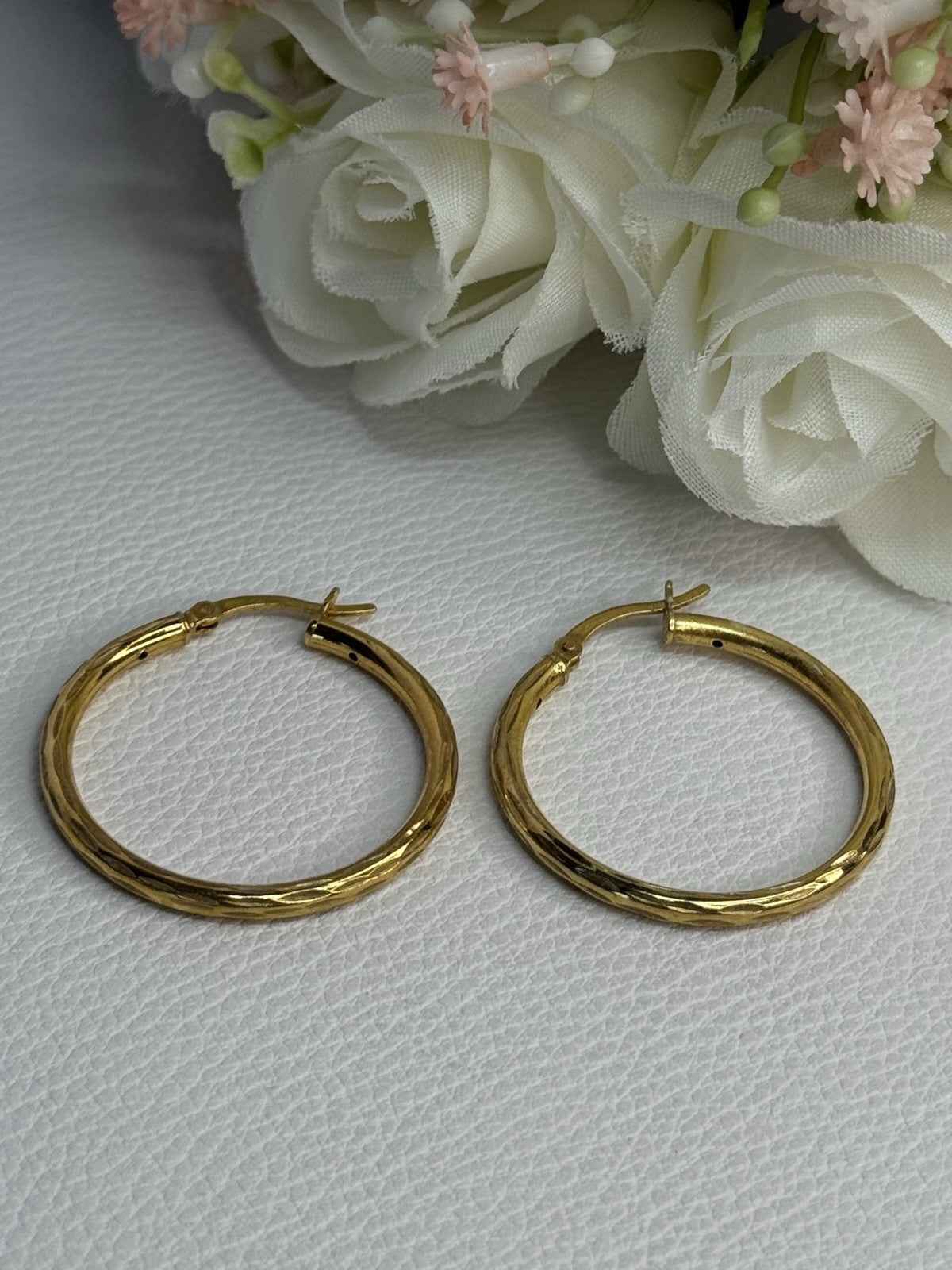 925 Sterling Silver Gold Plated Earrings Length 1.25 Inch
