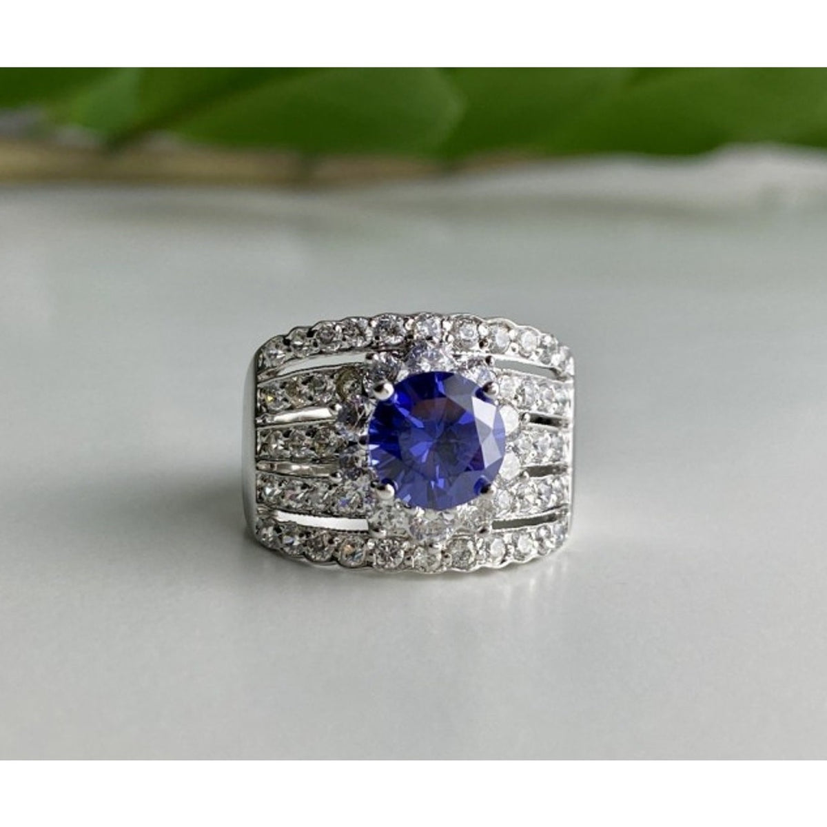 925 Sterling Silver CZ Ring Size 10