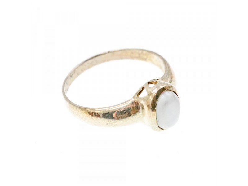 Vintage 925 Sterling Silver Moonstone Ring Size 11.25