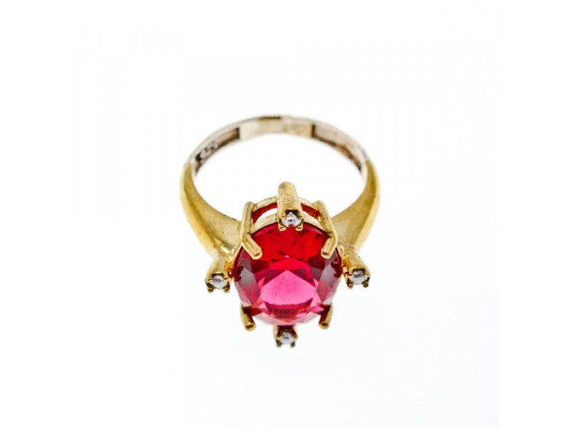 925 Sterling Silver Gold Plated Alpanite & CZ Set
