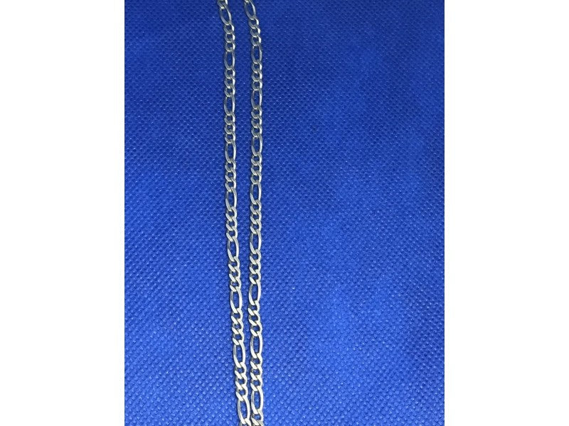 925 Sterling Silver Figaro Chain Italy 20.07 in
