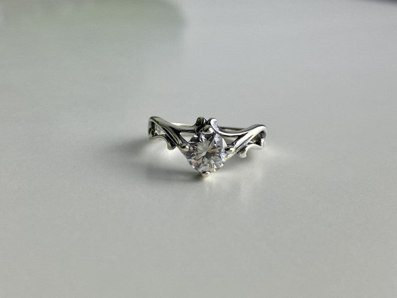 925 Sterling Silver CZ Ring Size 5.5