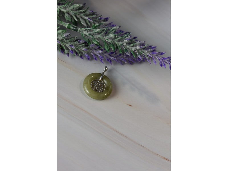 925 Sterling Silver Jadeite Pendant