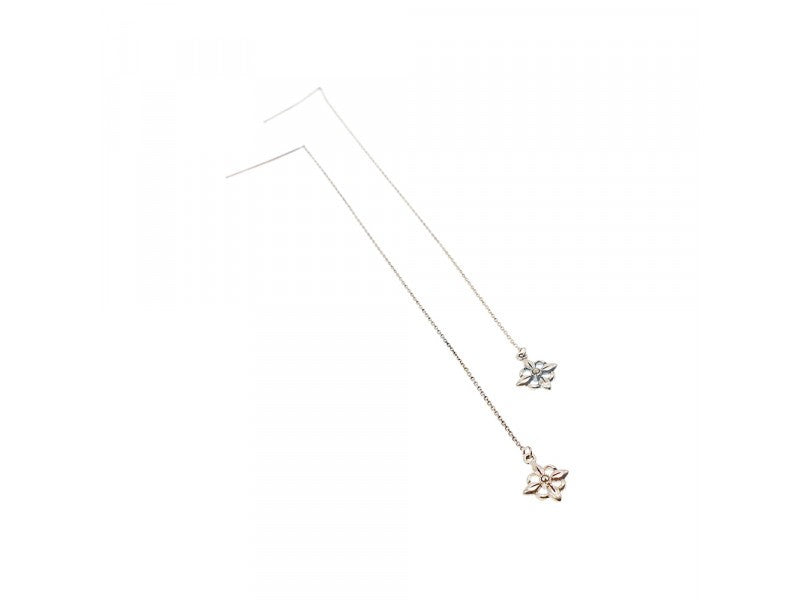 925 Sterling Silver Marcasites Threader Earrings