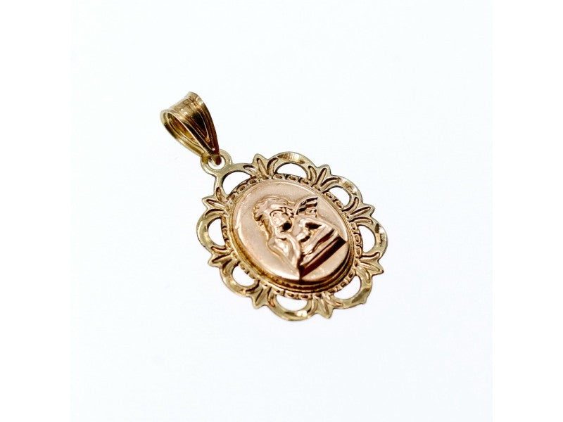 14K Yellow Gold Incense "Guardian Angel" Chain With Pendant